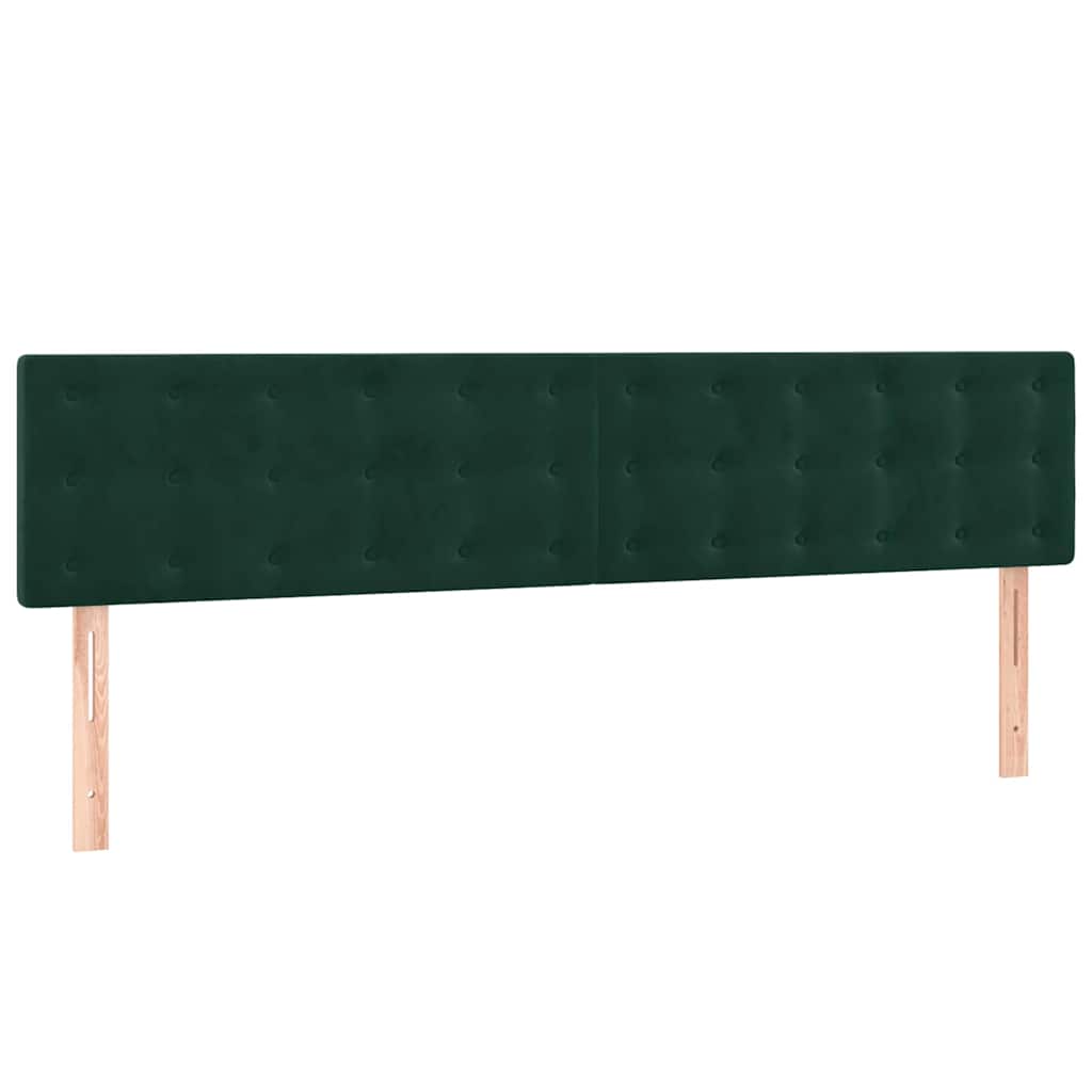 Krevet s oprugama i madracem tamnozeleni 200x200 cm baršunasti