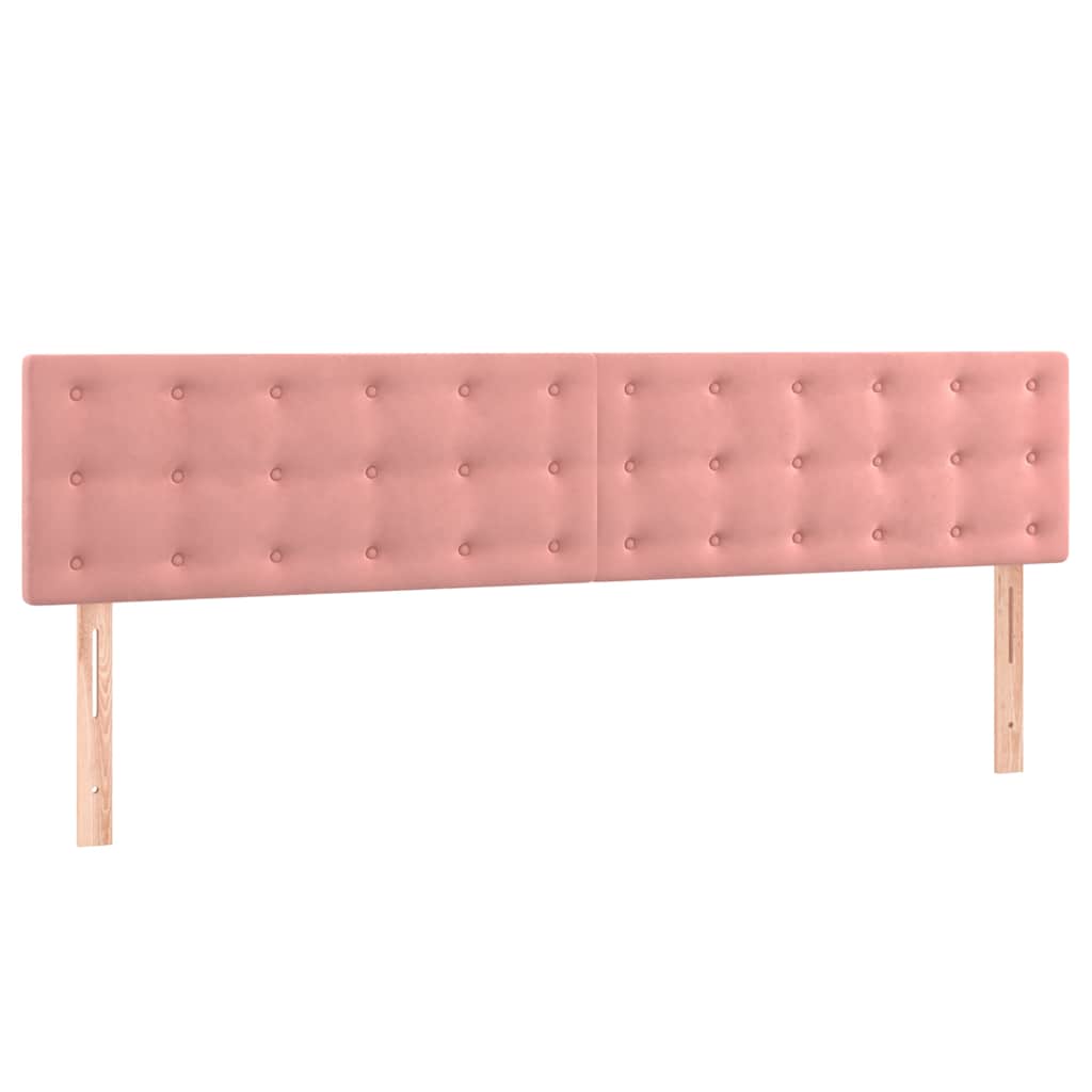 Krevet s oprugama i madracem ružičasti 200x200 cm baršunasti