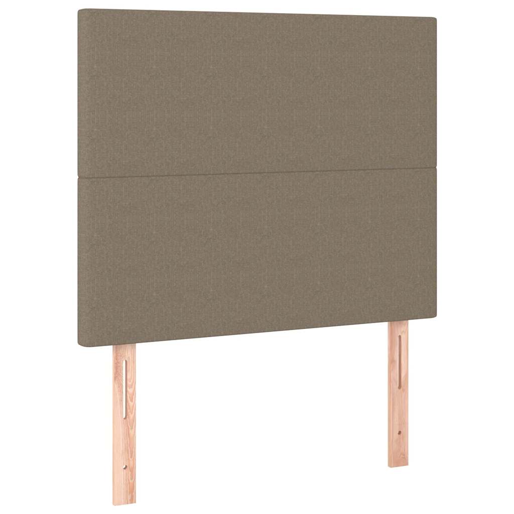 Krevet s oprugama i madracem smeđesivi 100 x 200 cm od tkanine