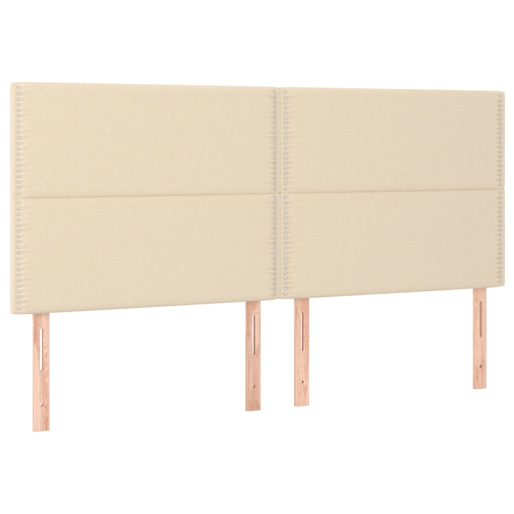 Krevet s oprugama i madracem krem 180x200 cm od tkanine