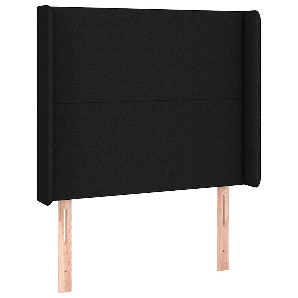 Box spring krevet s madracem crni 90x190 cm od tkanine