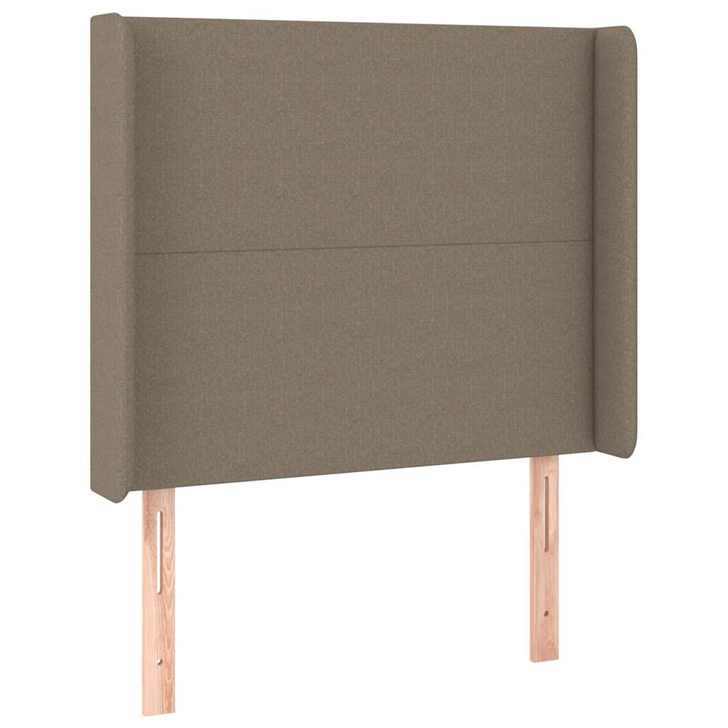 Krevet s oprugama i madracem smeđesivi 90x190 cm od tkanine