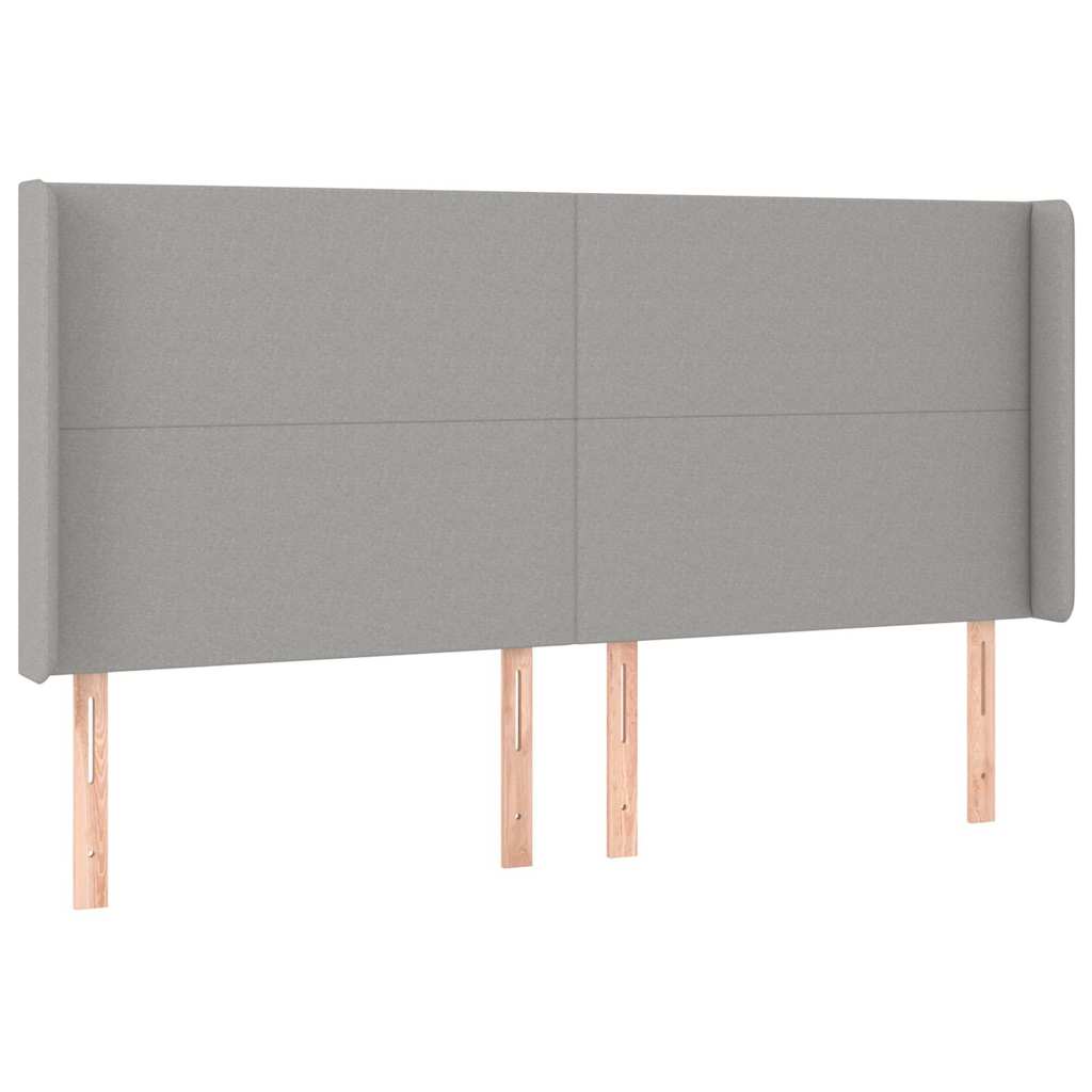 Krevet s oprugama i madracem svjetlosivi 200 x 200cm od tkanine