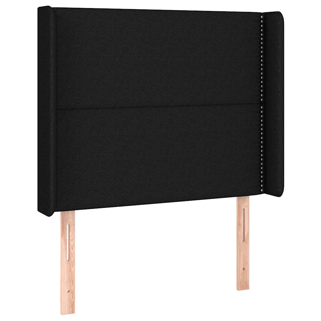 Box spring krevet s madracem crni 80 x 200 cm od tkanine