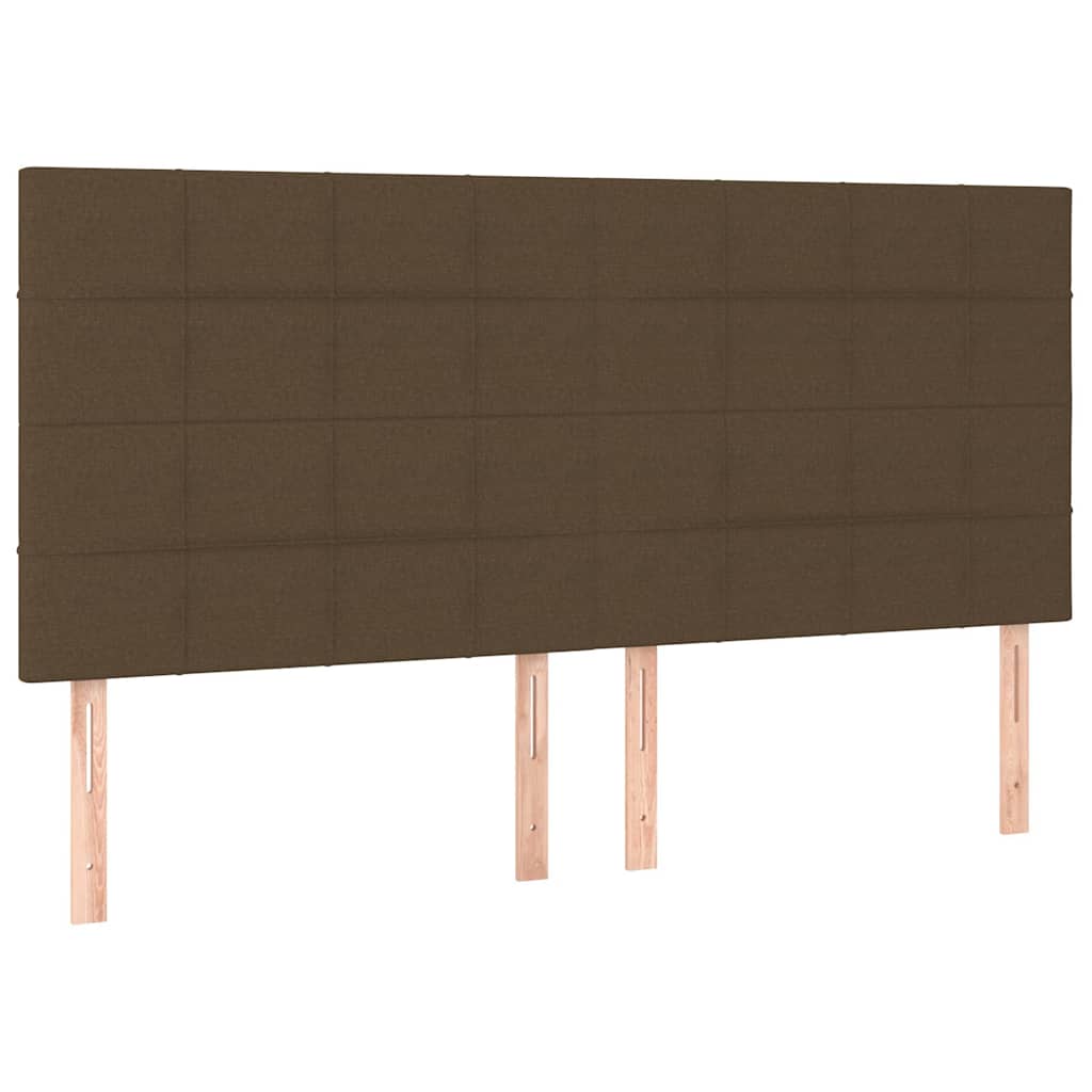 Krevet s oprugama i madracem tamnosmeđi 180x200 cm tkanina