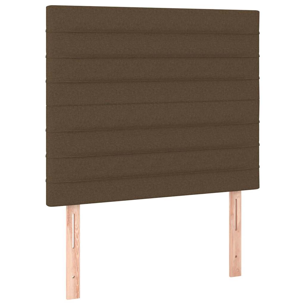 Krevet s oprugama i madracem tamnosmeđi 100 x 200 cm od tkanine