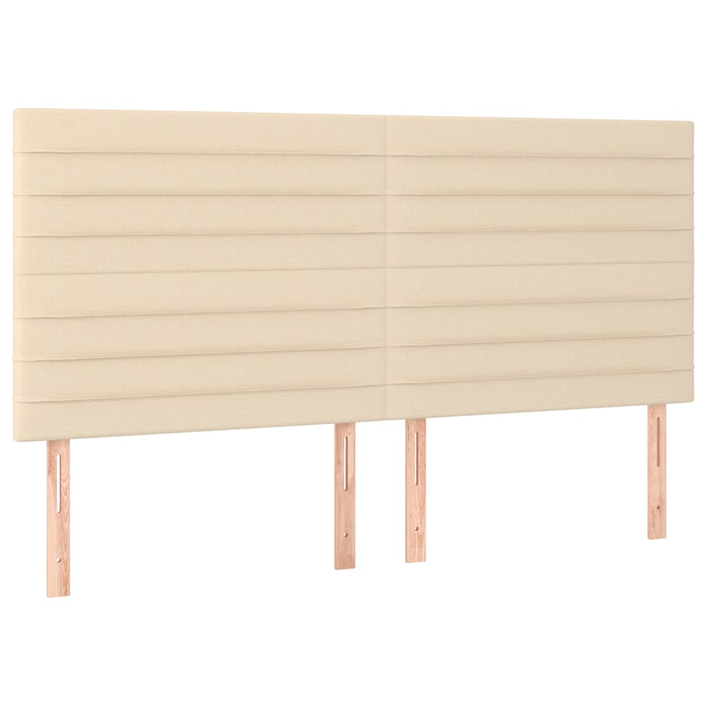 Krevet s oprugama i madracem krem 160x200 cm od tkanine