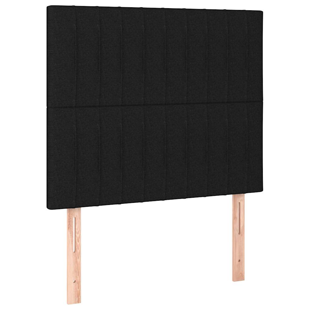 Box spring krevet s madracem crni 90x190 cm od tkanine