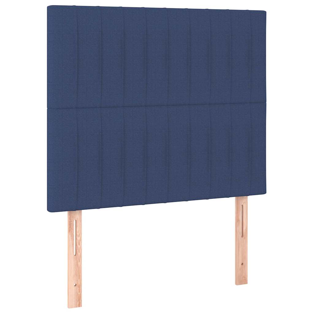 Krevet s oprugama i madracem plavi 90 x 200 cm od tkanine
