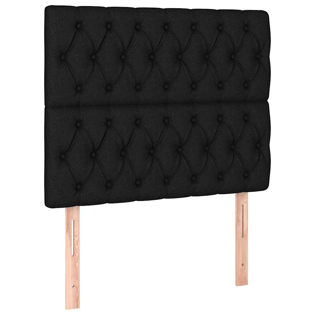Box spring krevet s madracem crni 90x190 cm od tkanine