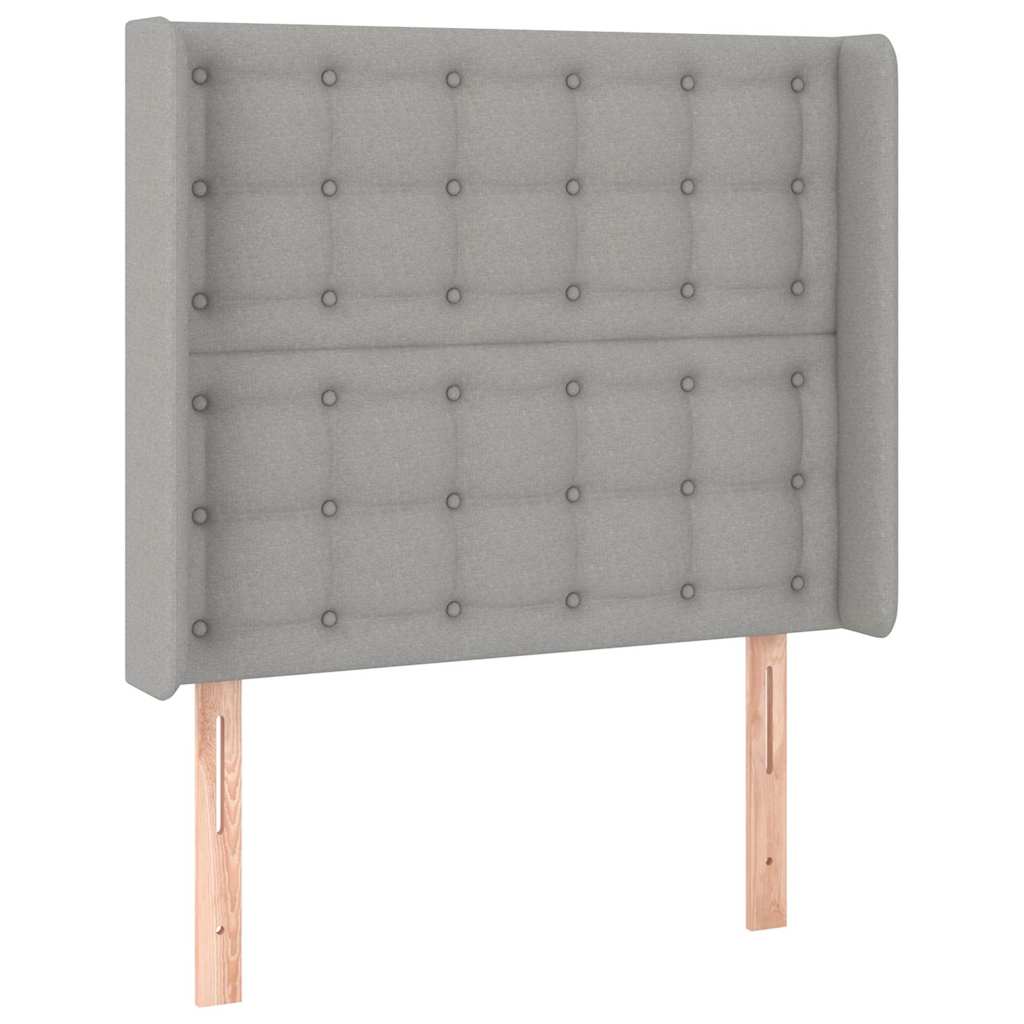 Krevet s oprugama i madracem svjetlosivi 100x200 cm od tkanine