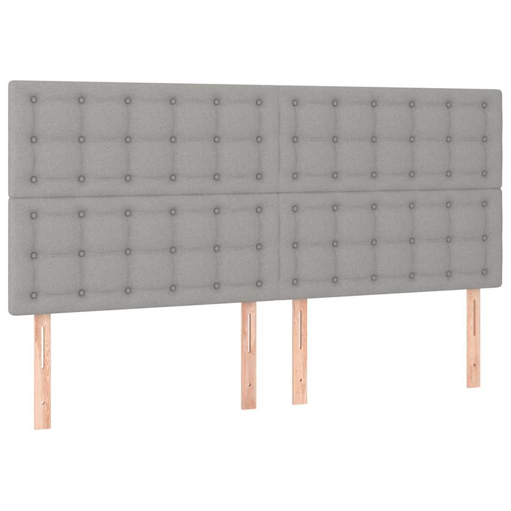 Krevet s oprugama i madracem svjetlosivi 180x200 cm od tkanine