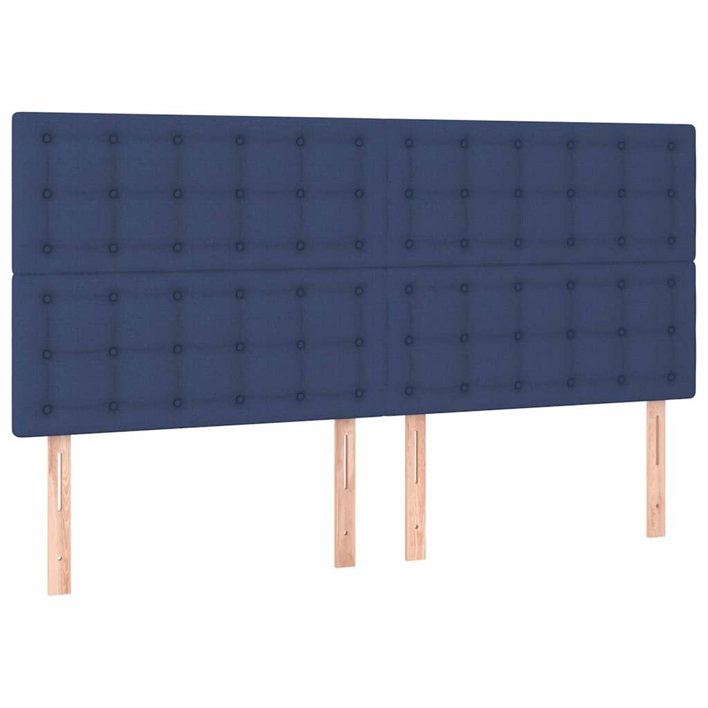 Krevet s oprugama i madracem plavi 180x200 cm od tkanine