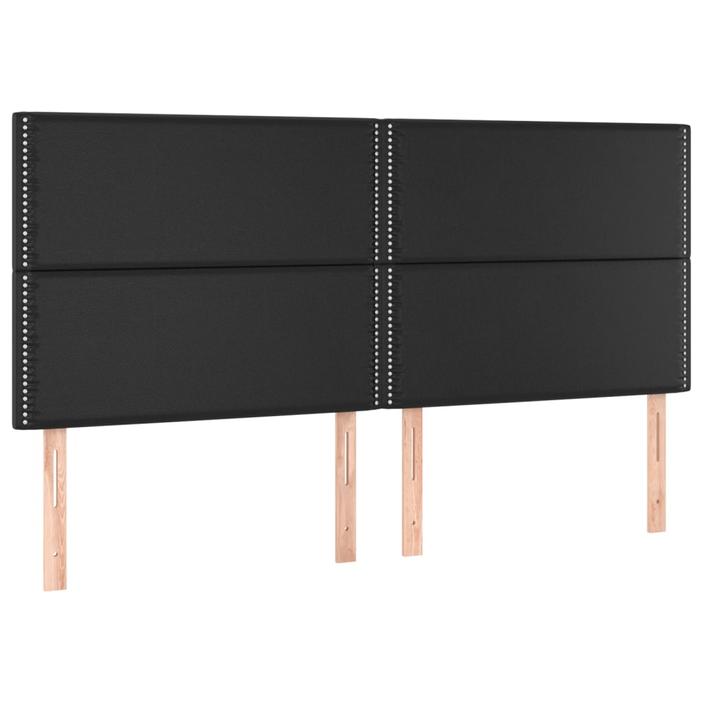 Krevet s oprugama i madracem crni 180 x 200 cm od umjetne kože