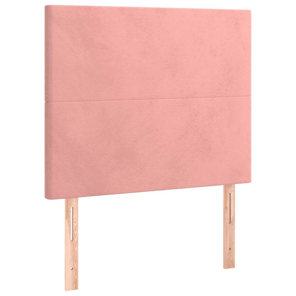 Box spring krevet s madracem ružičasti 90x190 cm baršunasti