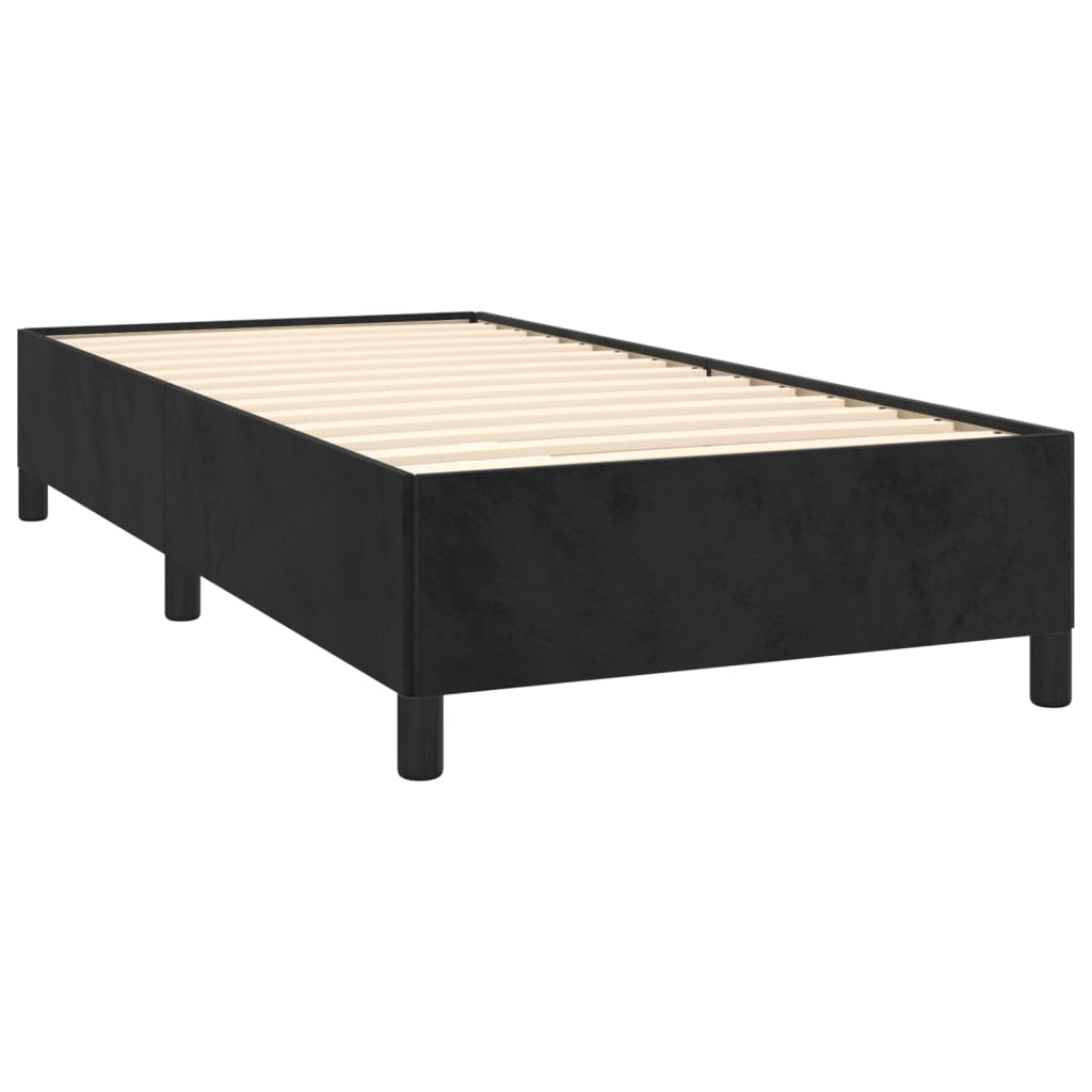 Box spring krevet s madracem crni 100x200 cm baršunasti