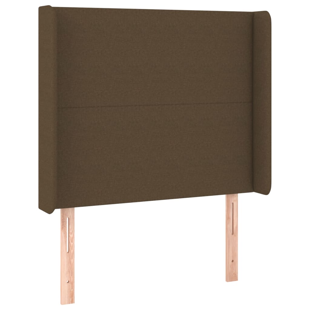Krevet box spring s madracem LED tamnosmeđi 100x200 cm tkanina