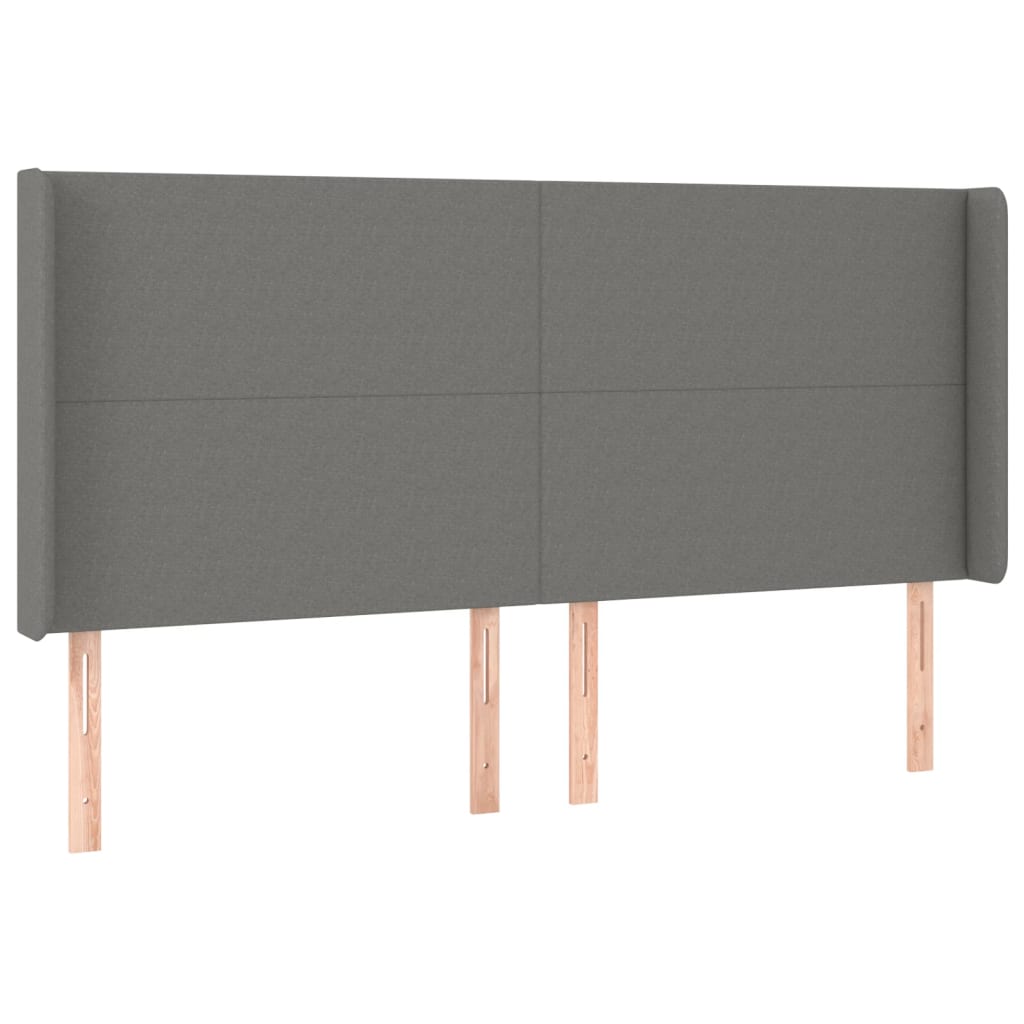 Krevet box spring s madracem LED tamnosivi 180x200 cm tkanina
