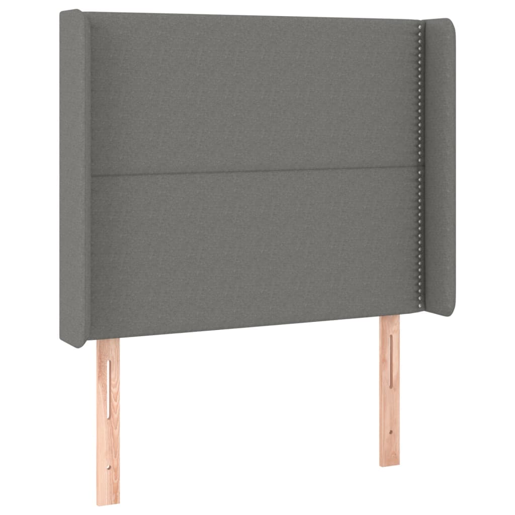 Krevet box spring s madracem LED tamnosivi 100x200 cm tkanina