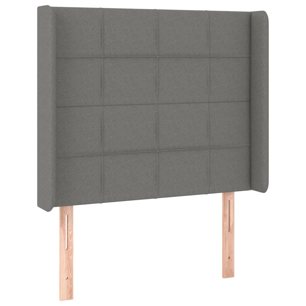 Krevet box spring s madracem LED tamnosivi 80 x 200 cm tkanina