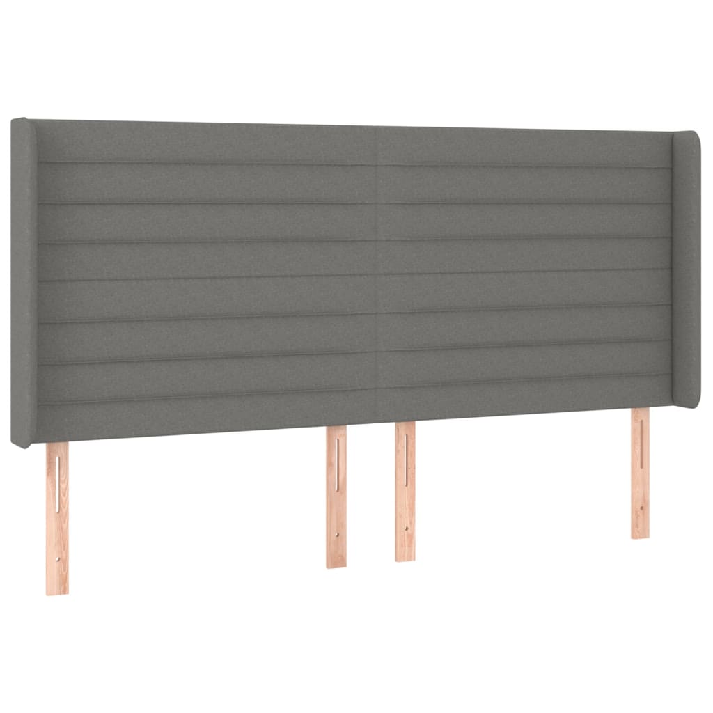 Krevet box spring s madracem LED tamnosivi 180x200 cm tkanina