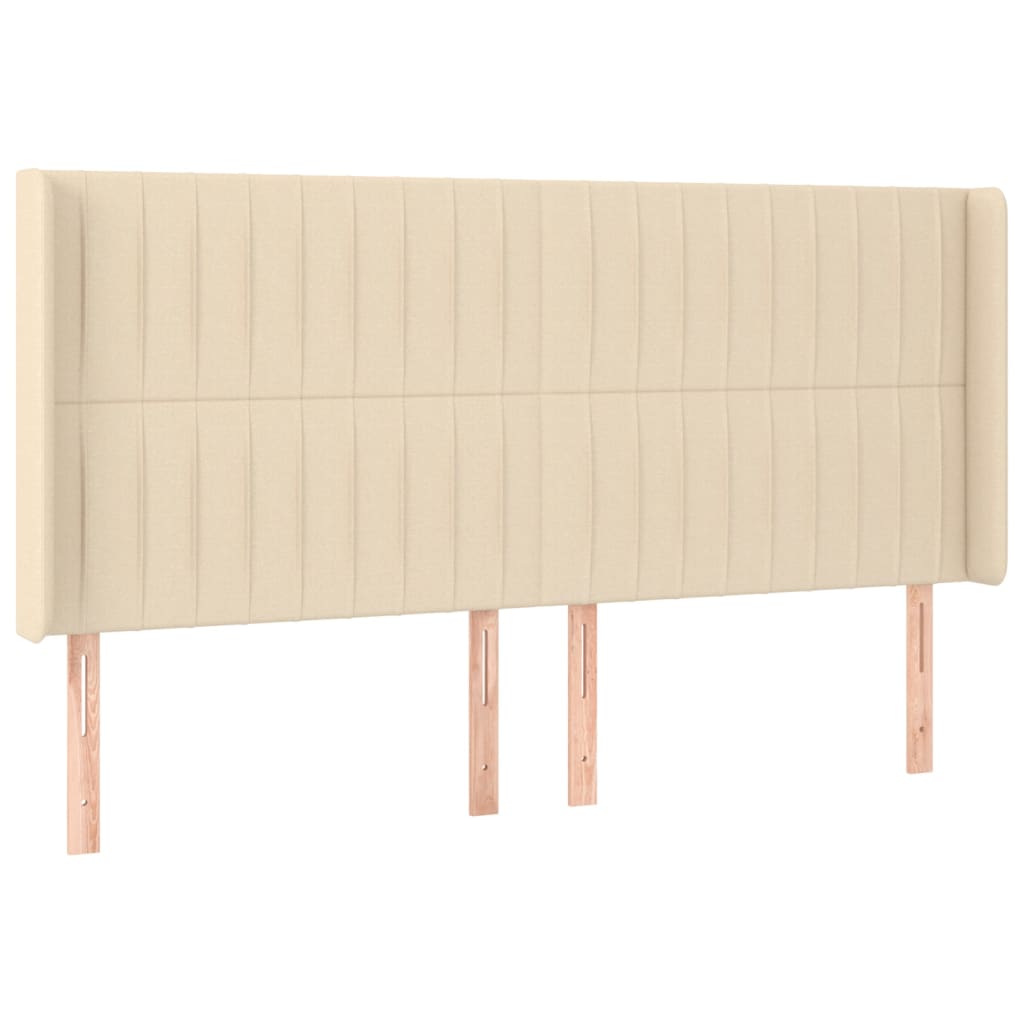 Krevet box spring s madracem LED krem 200x200 cm od tkanine
