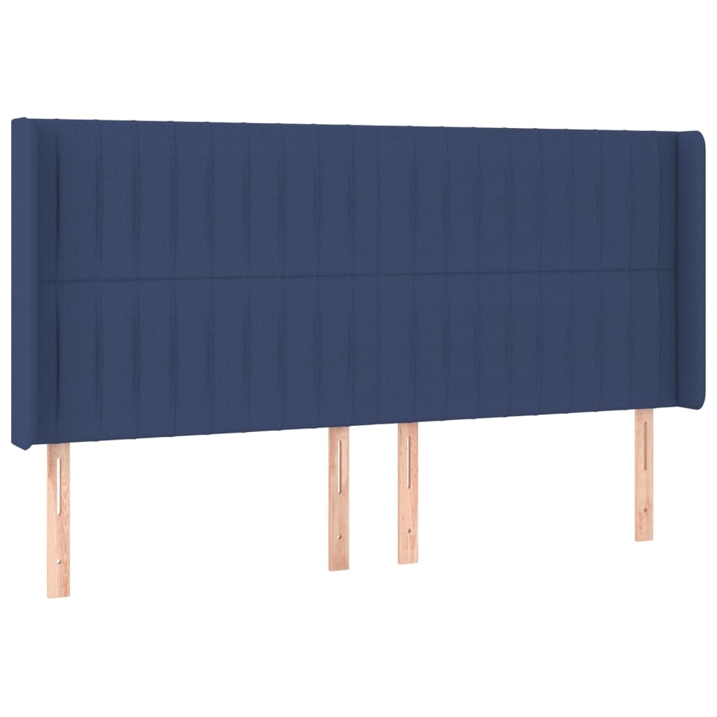 Krevet box spring s madracem LED plavi 200x200 cm od tkanine