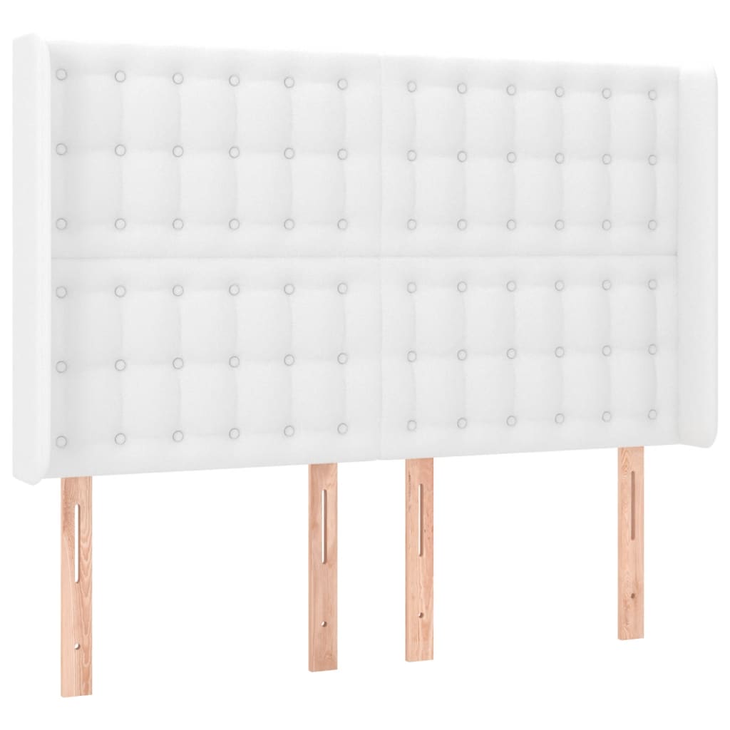 Krevet box spring s madracem LED bijeli 140x200 cm umjetna koža