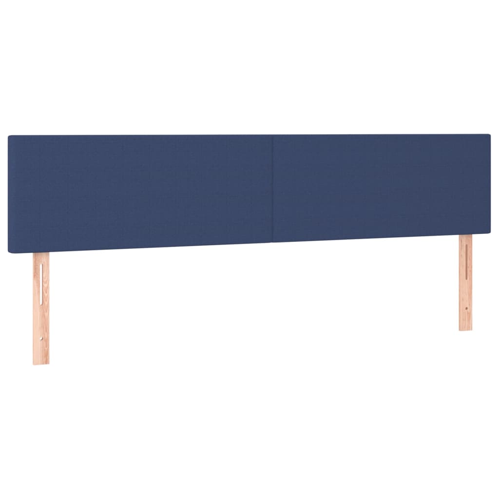 Krevet box spring s madracem LED plavi 180x200 cm od tkanine