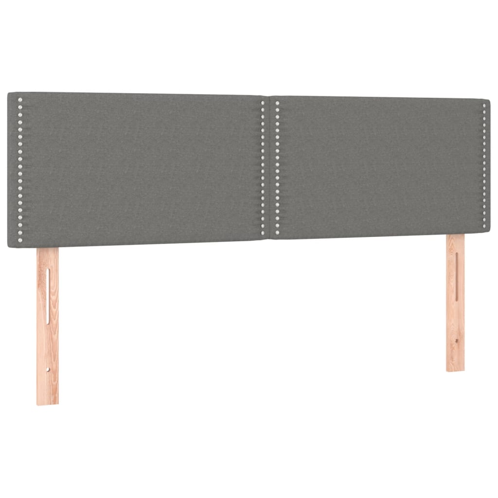 Krevet box spring s madracem LED tamnosivi 140x200 cm tkanina