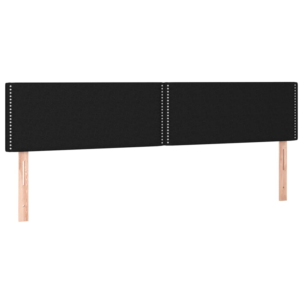 Krevet box spring s madracem LED crni 180x200 cm od tkanine