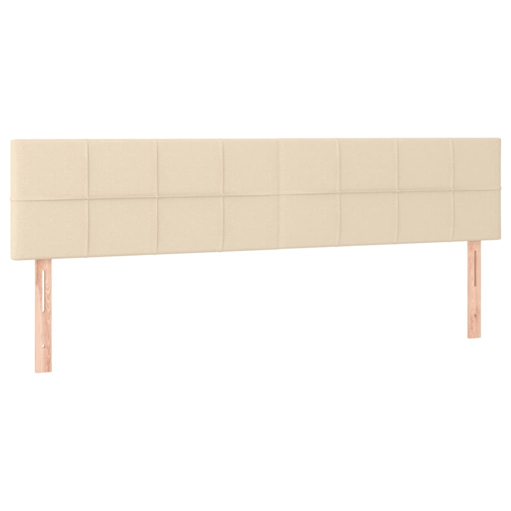 Krevet box spring s madracem LED krem 160x200 cm od tkanine