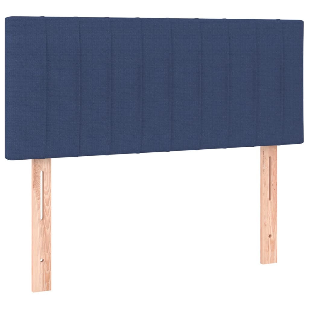 Krevet box spring s madracem LED plavi 100x200 cm od tkanine