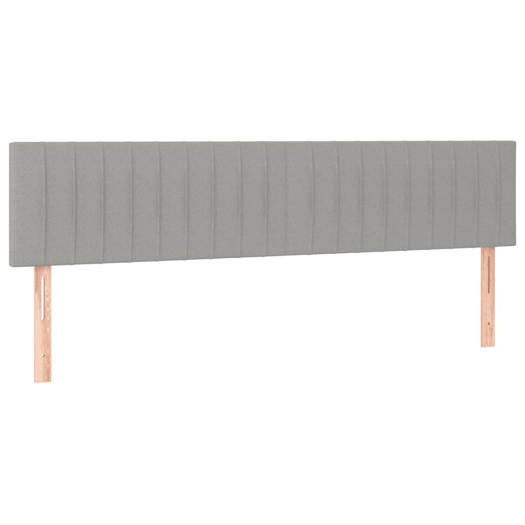 Krevet box spring s madracem LED svjetlosivi 160x200 cm tkanina