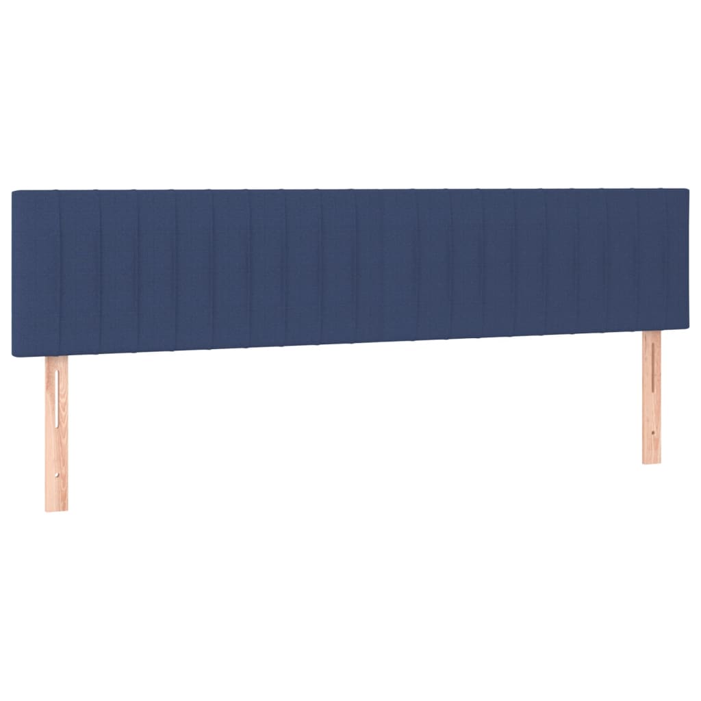 Krevet box spring s madracem LED plavi 200x200 cm od tkanine