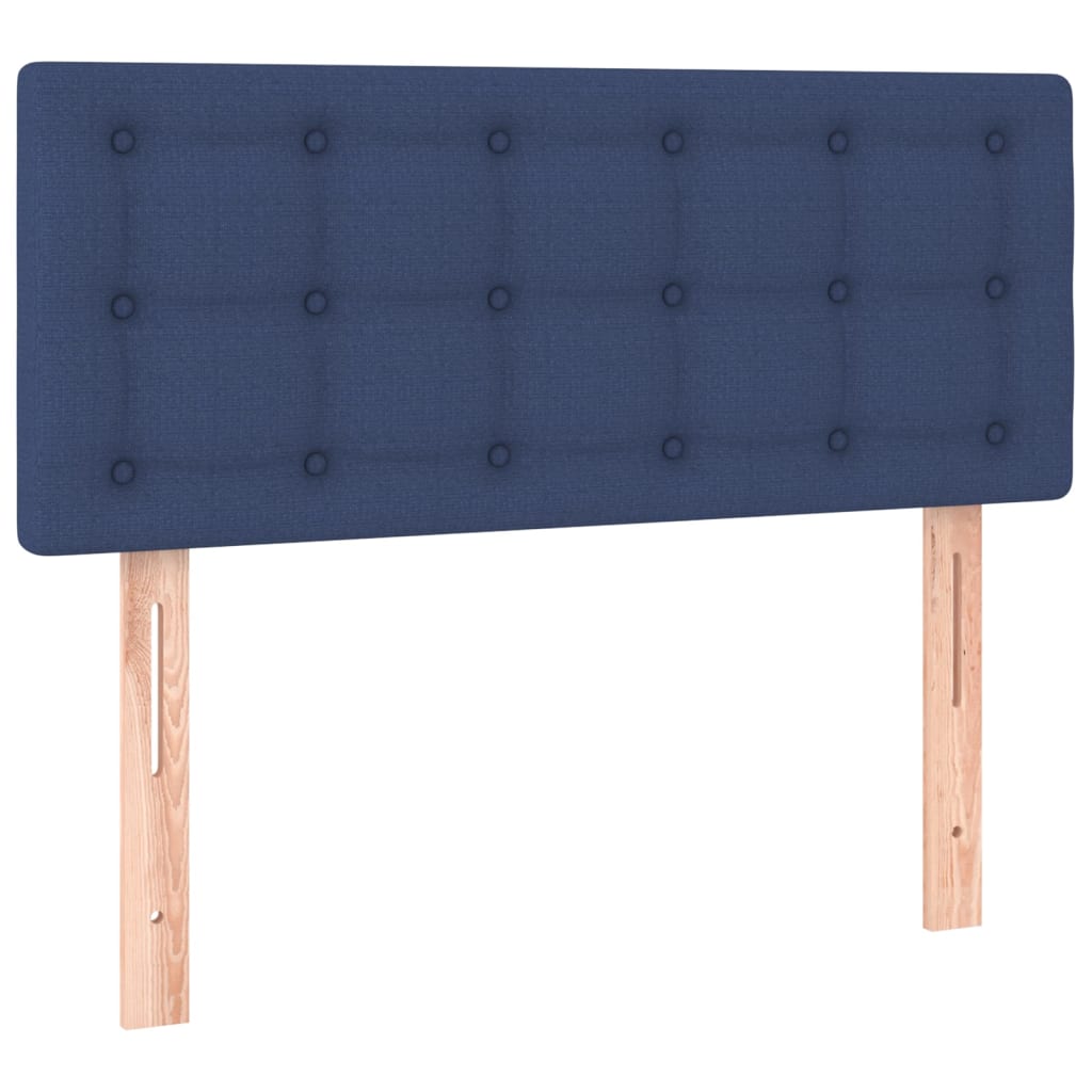 Krevet box spring s madracem LED plavi 90x190 cm od tkanine