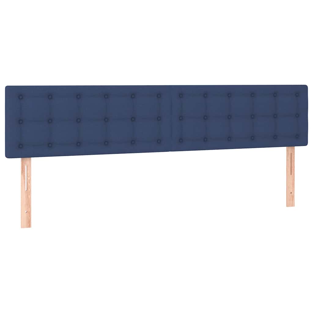 Krevet box spring s madracem LED plavi 200x200 cm od tkanine