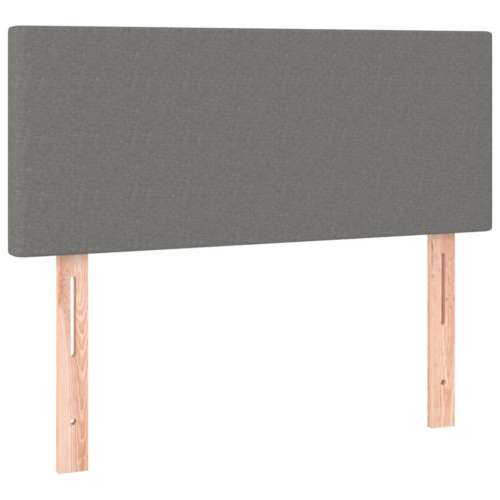Krevet box spring s madracem LED tamnosivi 120 x 200 cm tkanina
