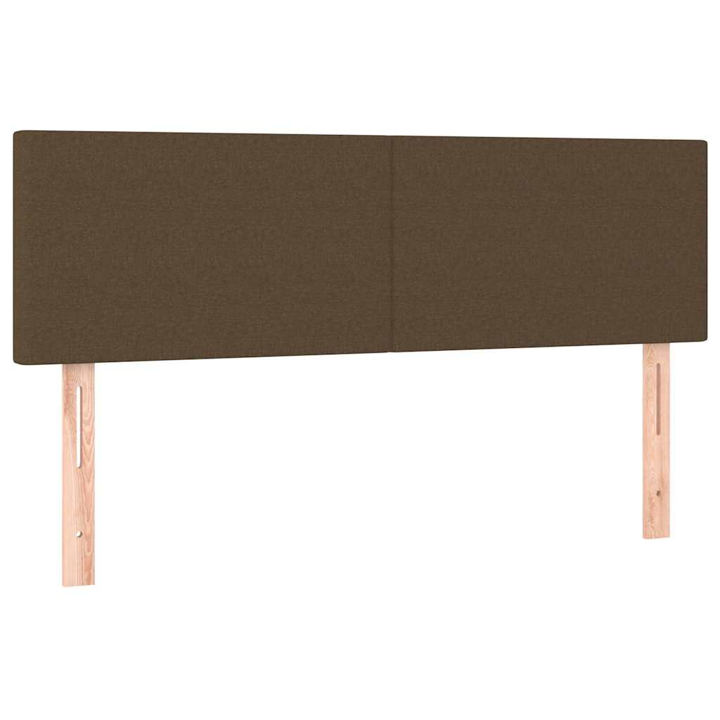 Krevet box spring s madracem LED tamnosmeđi 140x190 cm tkanina