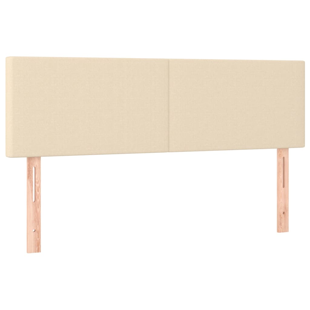 Krevet box spring s madracem LED krem 140x200 cm od tkanine