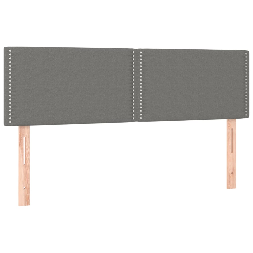 Krevet box spring s madracem LED tamnosivi 140x200 cm tkanina