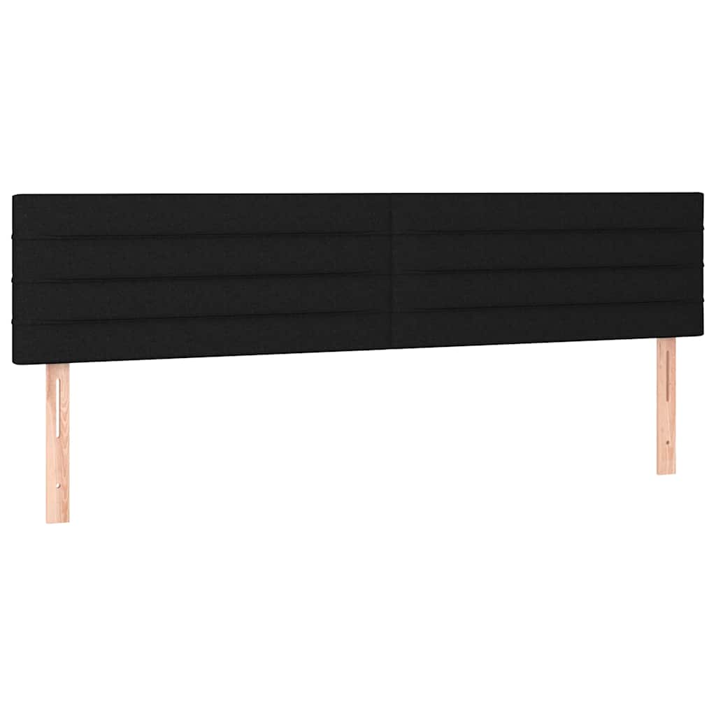 Krevet box spring s madracem LED crni 180x200 cm od tkanine