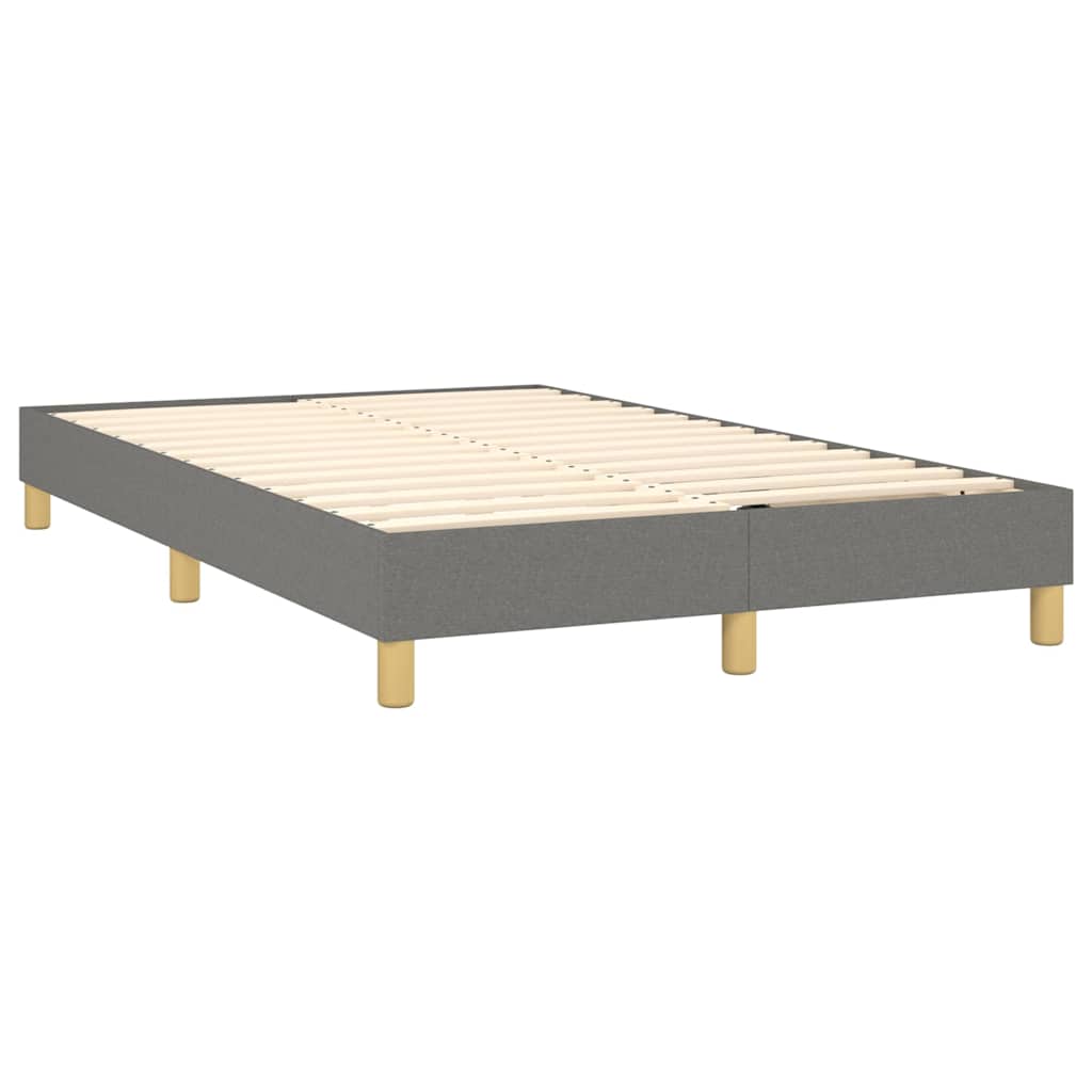 Krevet box spring s madracem LED tamnosivi 120 x 200 cm tkanina