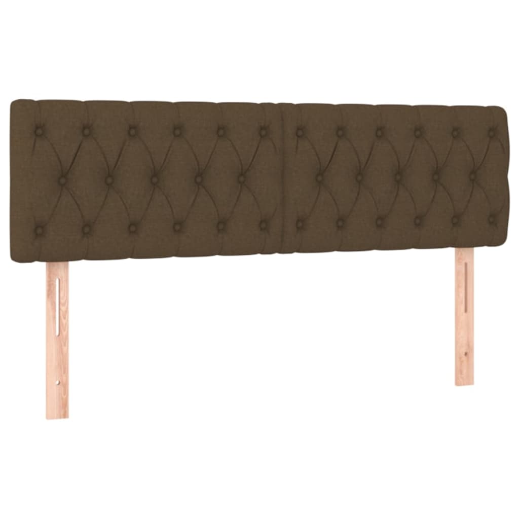 Krevet box spring s madracem LED tamnosmeđi 140x190 cm tkanina