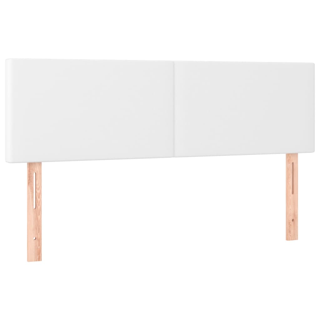 Krevet box spring s madracem LED bijeli 140x190 cm umjetna koža