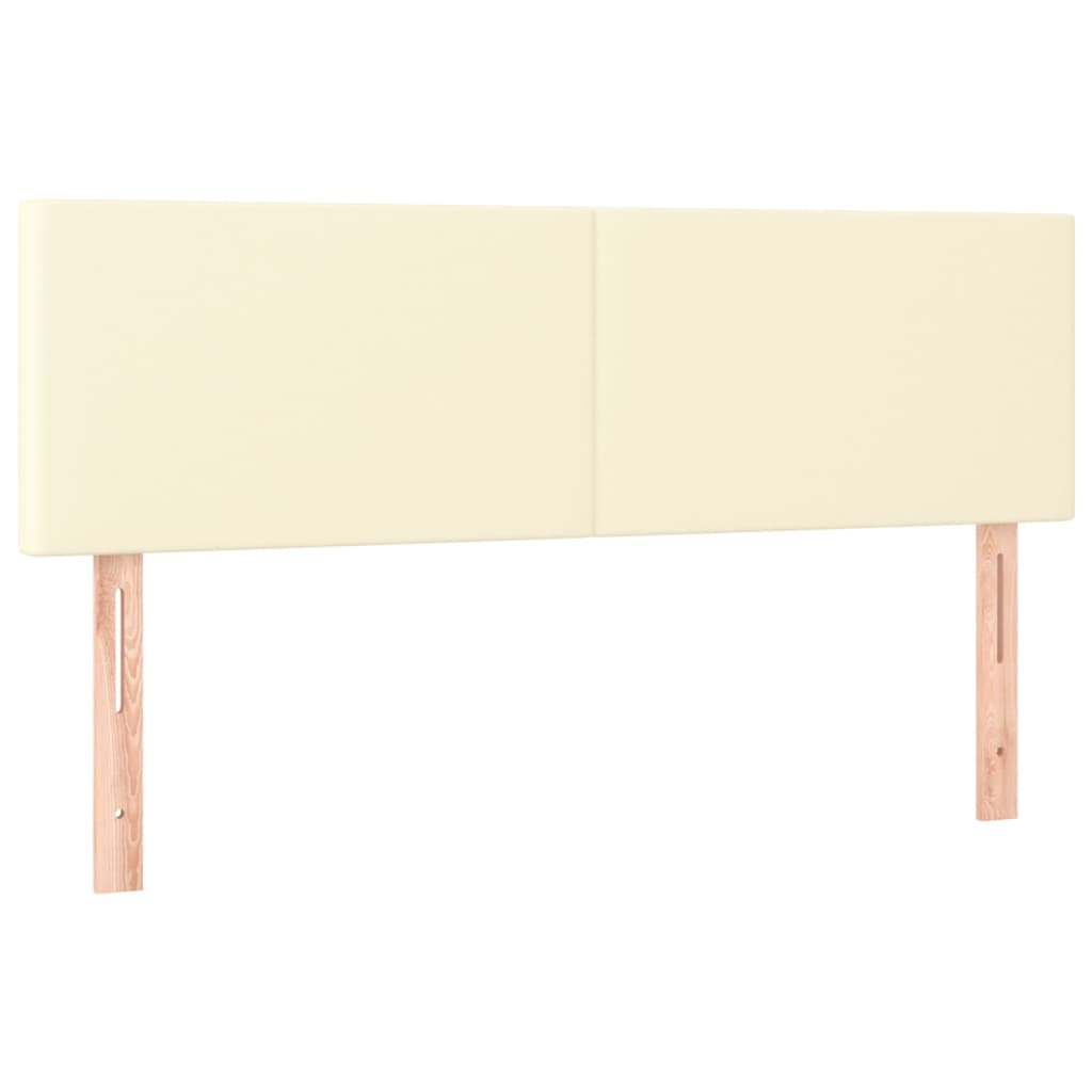 Krevet box spring s madracem LED krem 140x190cm od umjetne kože