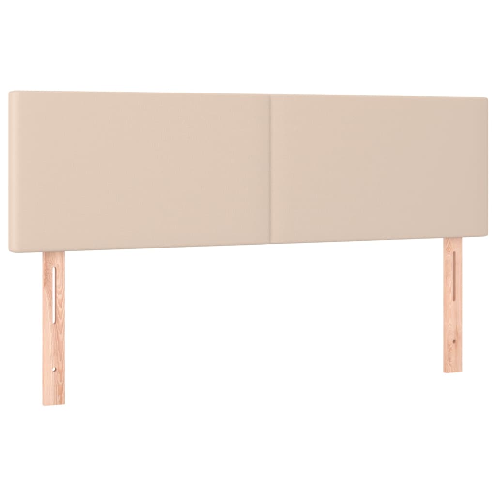 Krevet box spring madrac LED cappuccino 140x200cm umjetna koža
