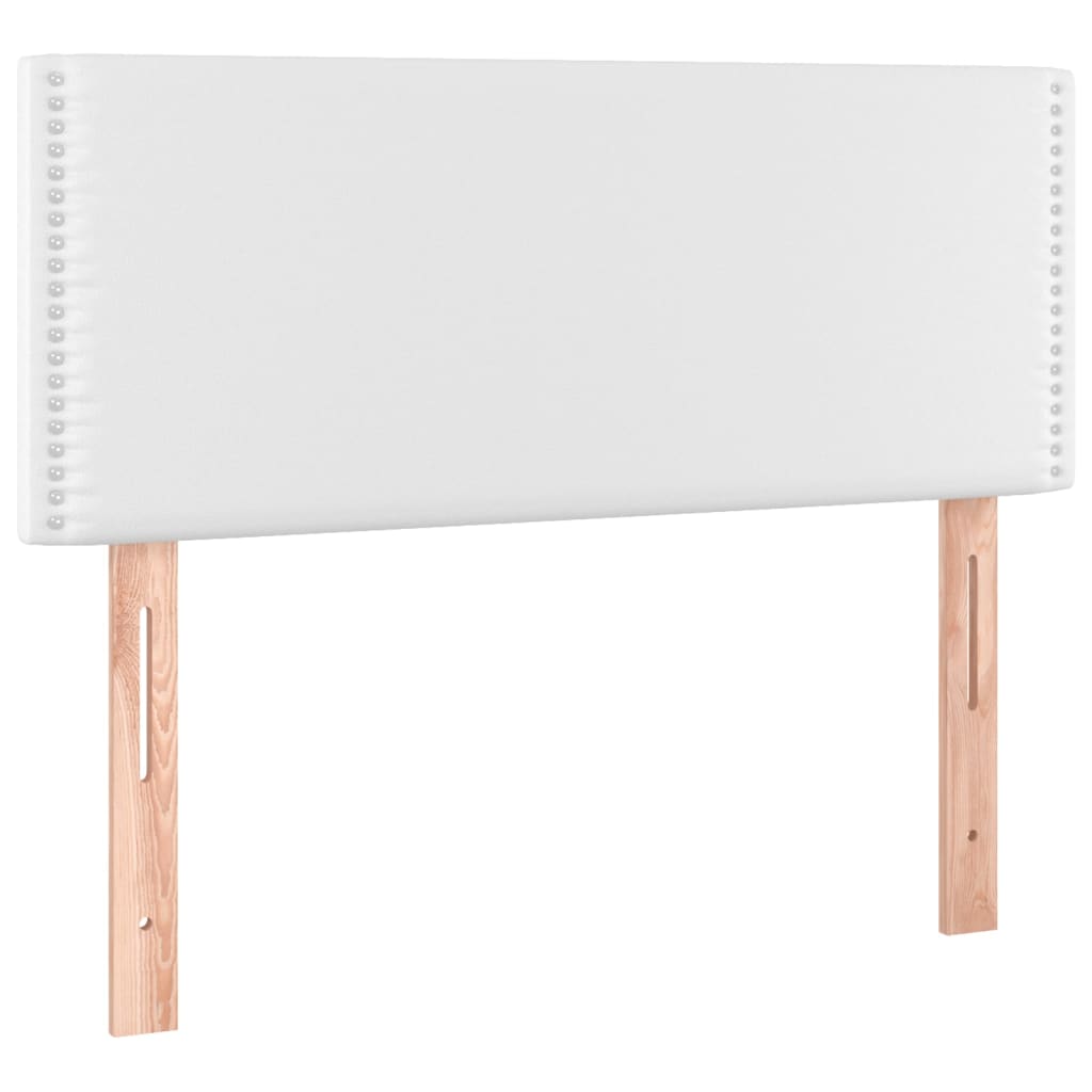 Krevet box spring s madracem LED bijeli 120x200 cm umjetna koža