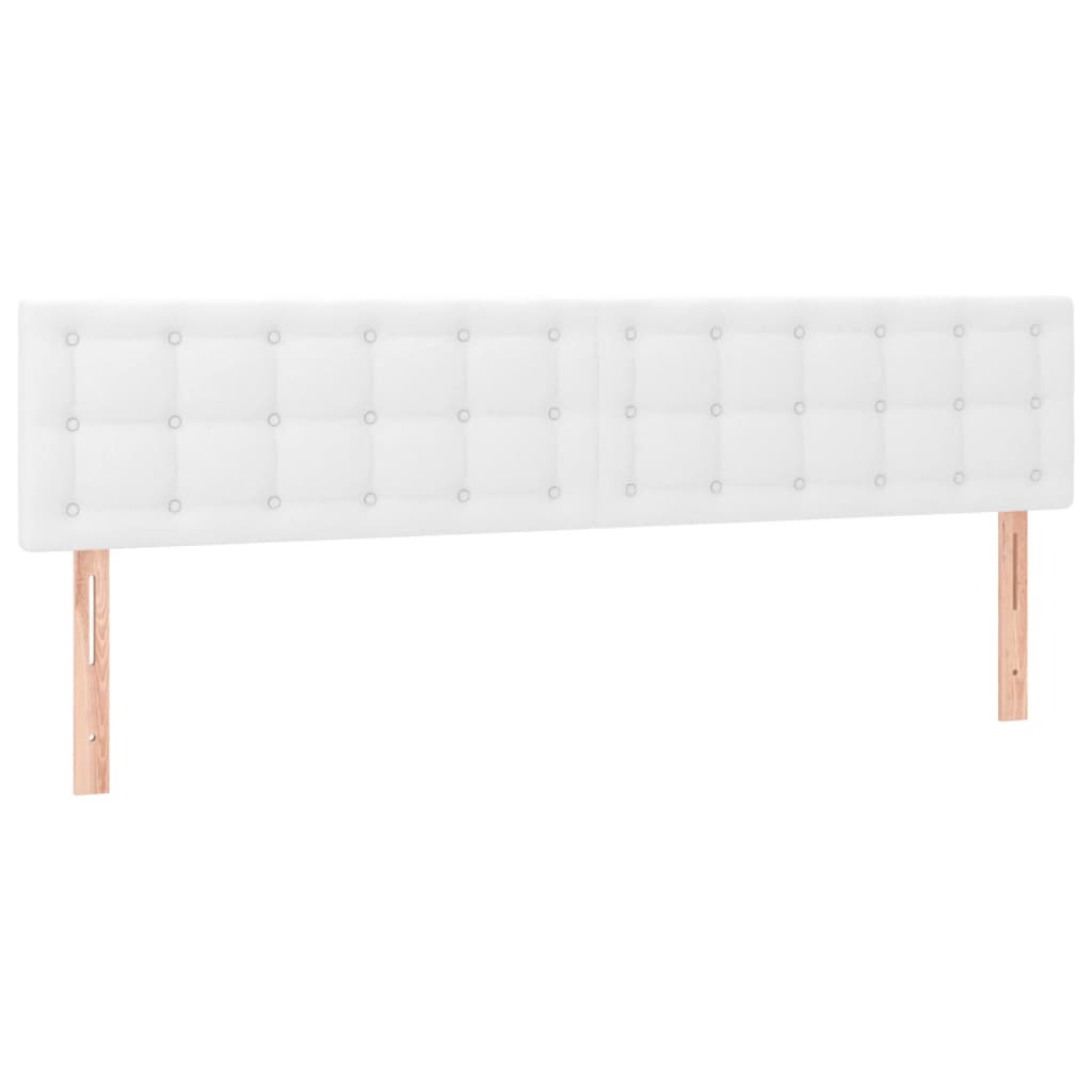 Krevet box spring s madracem LED bijeli 200x200 cm umjetna koža