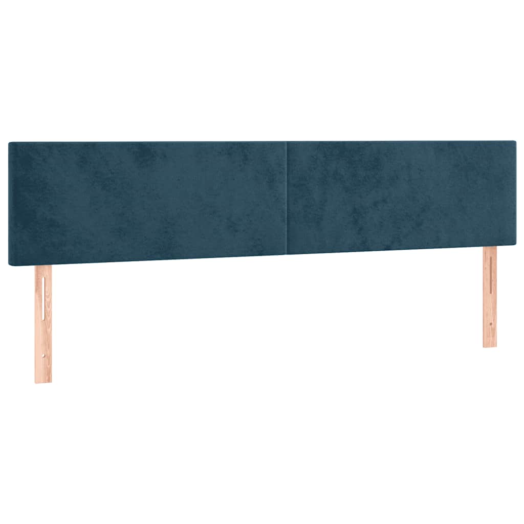 Krevet box spring s madracem LED tamnoplavi 180x200 cm baršun